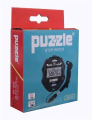 Puzzle SG-55 Dijital Hafızalı Boyun Askılı Kronometre Siyah