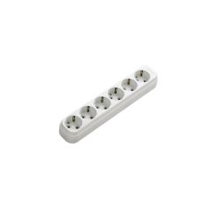 Almera 6'lı Topraklı Grup Priz Klemensli (Kablosuz) Beyaz (9160100)