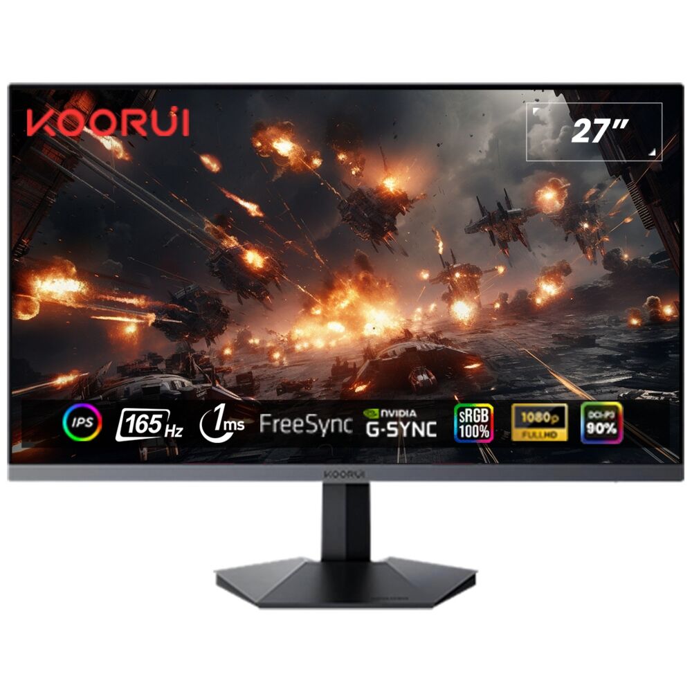 Koorui 27'' GN06 IPS Gaming 165Hz Monitör Siyah 1ms