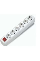 Almera 6'lı Anahtarlı Topraklı Klemensli Grup Priz (Kablosuz) - 9160200