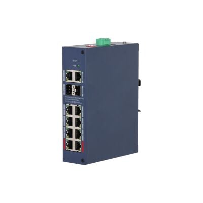 Dahua CHS4212-8GT-110 12-Port Gigabit Hardened Managed Switch (8xGE PoE + 2xGE RJ45 + 2xGE SFP) 110W