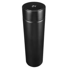 S-link SL-TM01A Mat Siyah 450ML İç 304 Dış 201 Dijital Sıcaklık Göstergeli Termos