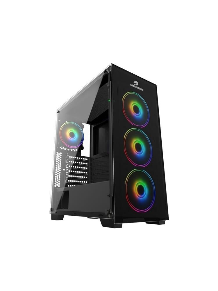 GameBooster GB‑PE05B 600 W 80+ USB 3.0 Full Siyah Tempered Glass RGB Fanlı Mid Tower ATX/Micro ATX/Mini ITX Kasa