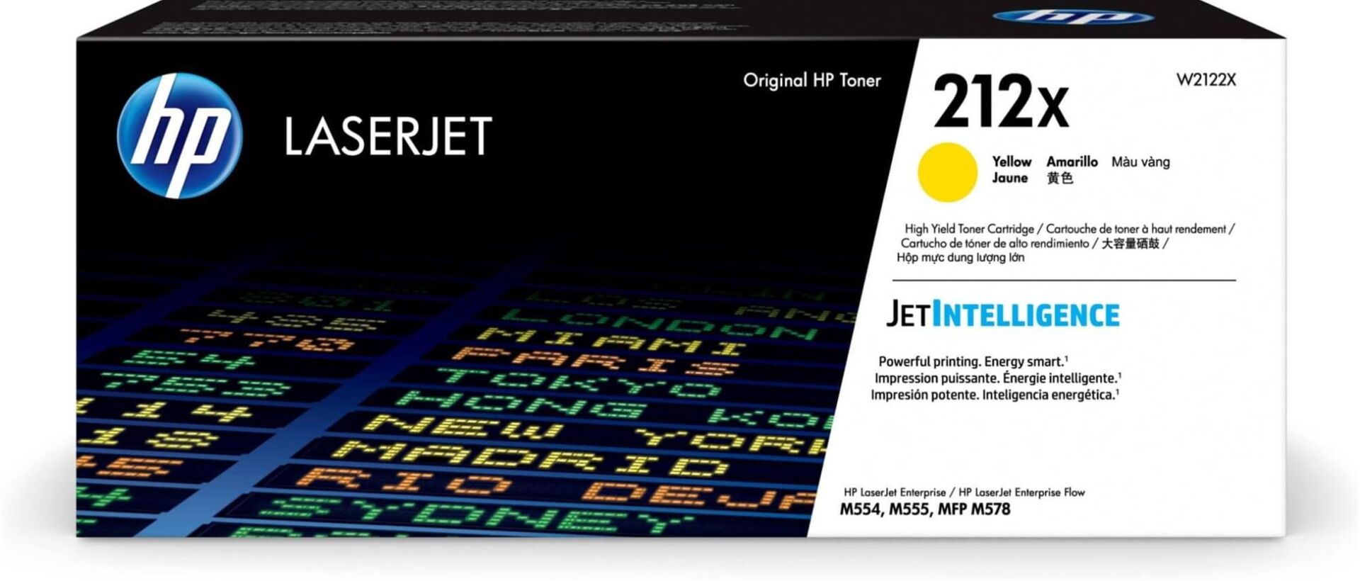 HP 212X Yüksek Kapasiteli Yellow (Sarı) Orijinal LaserJet Toner Kartuşu - W2122X Enterprise M554 / M555 / M578 Serisi 10.000 Sayfa