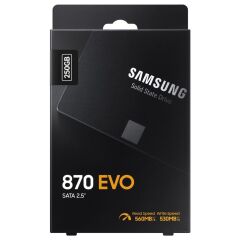 Samsung 870 EVO 250GB 2.5'' SATA3 6Gb/s Dahili Katı Hal Sürücüsü (SSD) - MZ-77E250BW