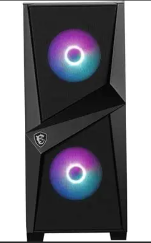 MSI MAG FORGE 100R Temperli Cam ATX Gaming Kasa RGB Fanlı Mid Tower Oyuncu Bilgisayar Kasası ATX/mATX/ITX Uyumlu