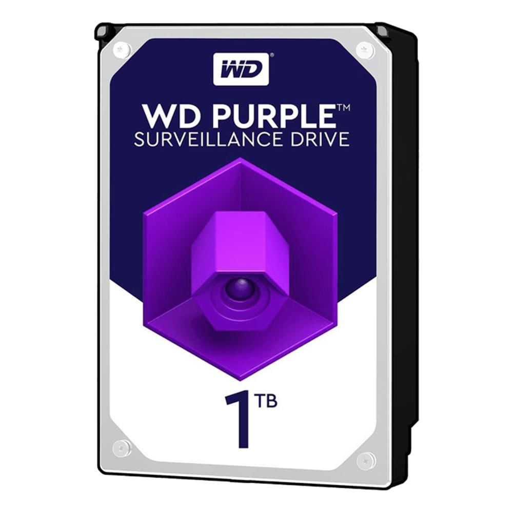 WD Purple 1 TB WD10PURZ 3.5″ SATA 6 Gb/s 5400 RPM 64 MB Cache Surveillance Hard Disk (Import)