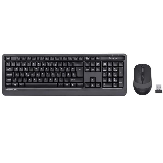 A4 Tech FG1010 Gri F/MM 2.4G Kablosuz Klavye Mouse Set