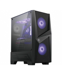 MSI MAG FORGE 100M Temperli Cam ATX Gaming Kasa RGB Fanlı Mid Tower USB 3.2 Mesh Ön Panel Gaming Bilgisayar Kasası Siyah