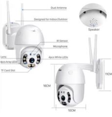 Apronx APX-WP70 3MP 2.8mm Lens 8 LED'li Akıllı Wi-Fi PTZ Dış Mekan Güvenlik Kamerası