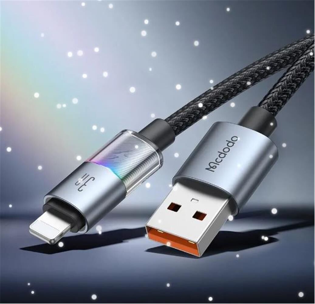 MCDODO CA-8170 USB-A TO LİGHNİNG 7 RENKLİ IŞIKLI 1.2M KABLO