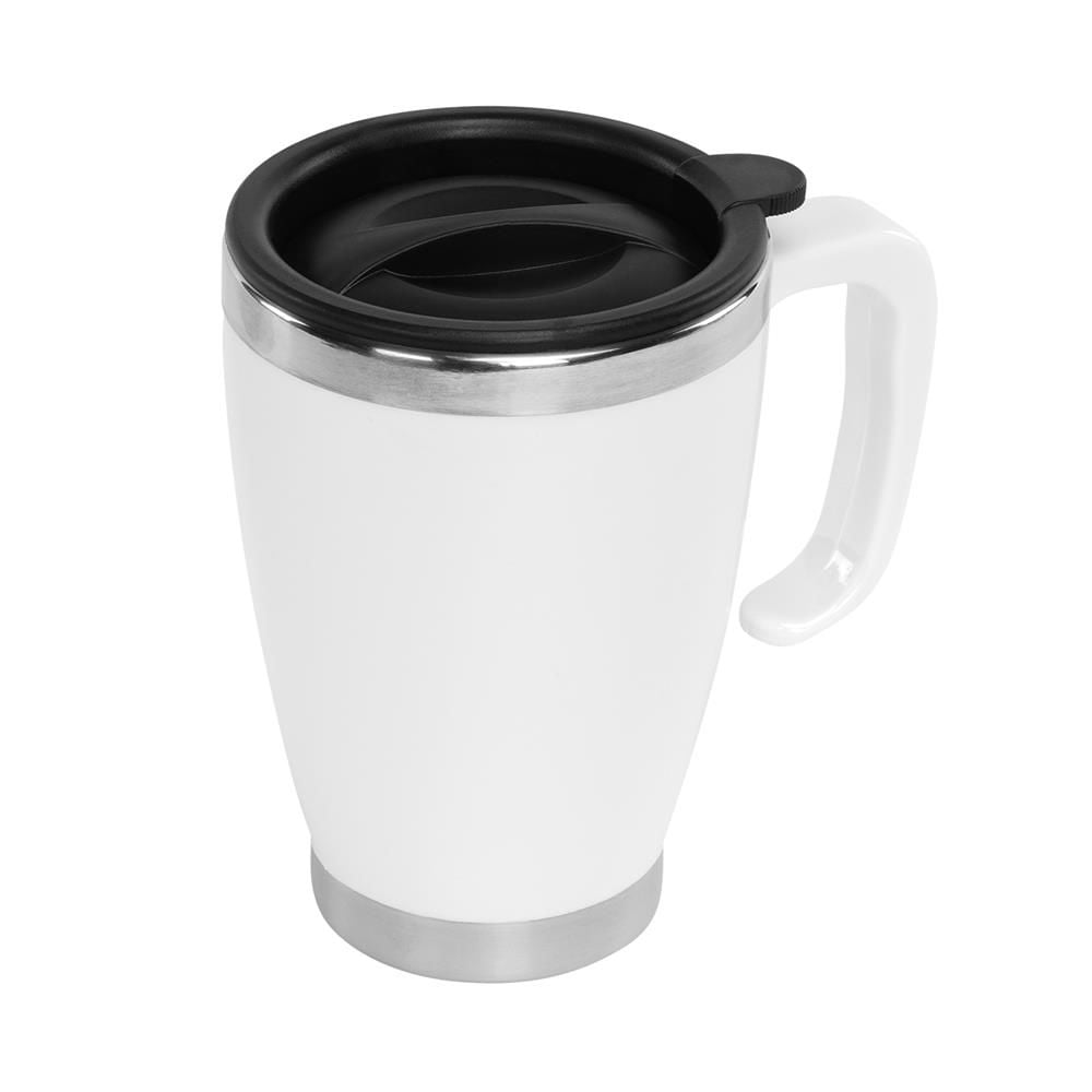 S-link SL-TM1981 Beyaz 415ML İç 304 Dış 201 Paslanmaz Çelik Kupa