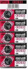 Maxell CR2032 3V Lityum 5li Paket Düğme Pil
