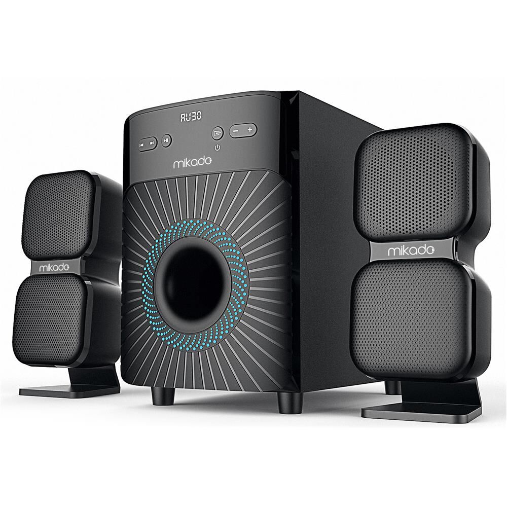 Mikado MD-360BT 2+1 38W Bluetooth AUX USB FM LED Ekran Multimedya Speaker Kumandalı