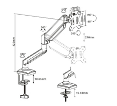 BEEK BA-MM-02 Masaya Monte edilebilen Monitör Ayağı