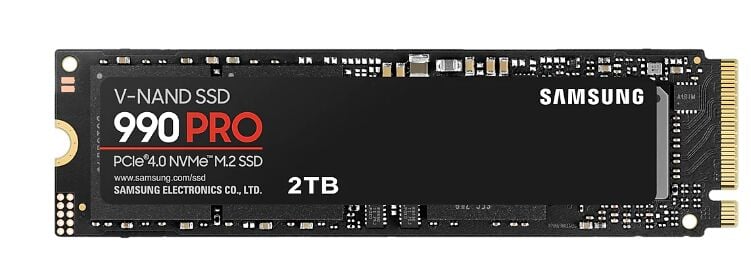 Samsung 990 PRO 2TB 7450MB-6900MB/s NVMe PCIe 4.0 M.2 SSD (MZ-V9P2T0BW) - Resmi Distribütör Garantili