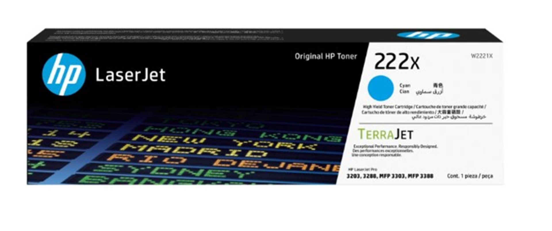 HP 222X Cyan Mavi Toner W2221X 2.500 Sayfa