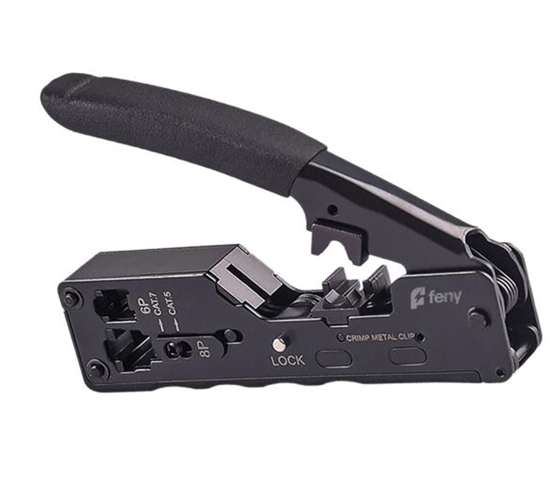 Feny FN-PEN10 RJ11 / RJ12 / RJ45 CAT5e / CAT6 / CAT7 Çok Fonksiyonlu Network Kablo Sıkma ve Soyma Pensesi
