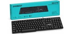 Everest KB-617U Siyah 2MT Bakır Kablolu USB F Standart Klavye
