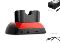 Everest HDC-385 2.5''-3.5'' IDE & SATA USB 2.0 Çoklu Harddisk HDD Kutusu + Çoklu Kart Okuyucu + Docking Station (IDE/SATA Desteği, USB 2.0 Bağlantı, SD/MS/CF/MMC Kart Okuma, 2.5'' ve 3.5'' HDD SSD Uyumu, Tak-Çalıştır, Siyah)