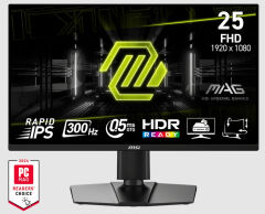 24.5 MSI MAG 255PXF 0.5MS 300HZ GTG FHD FLAT IPS