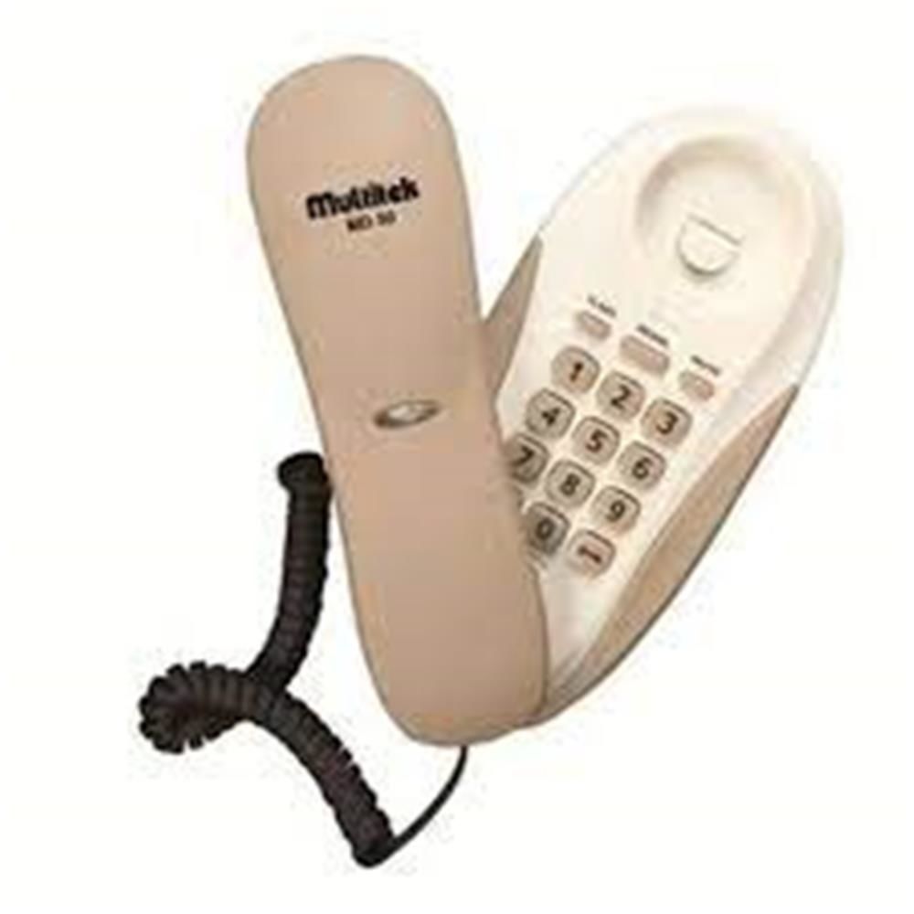 Multitek MD-50 Kompakt Masa Üstü ve Duvar Tipi Kablolu Telefon (Krem)