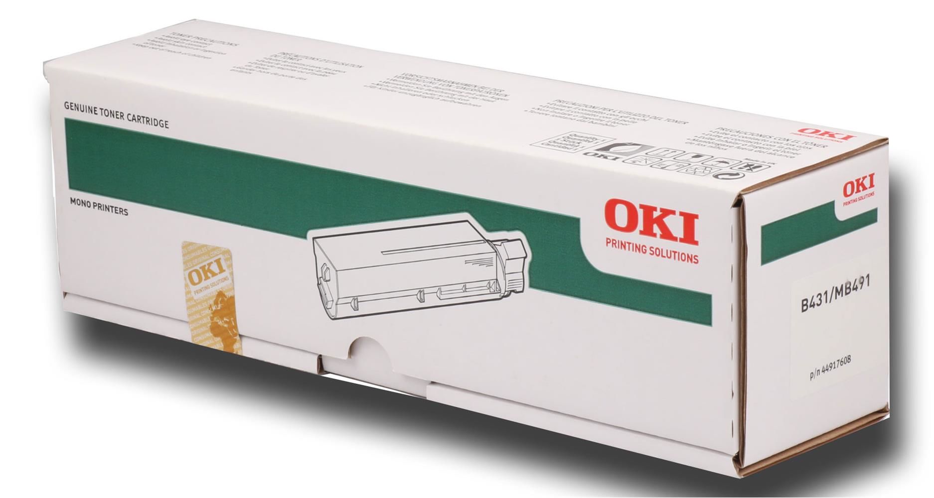 OKI B431 / MB461 / MB471 / MB491 Black (Siyah) Orijinal Lazer Toner (44574805) - 7.000 Sayfa