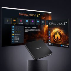 Intenso EOD 400D Harici CD/DVD Yazıcı - USB 3.2 Gen 1x1 Bağlantılı Slim Optik Sürücü (5401400)