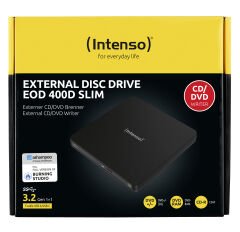 Intenso EOD 400D Harici CD/DVD Yazıcı - USB 3.2 Gen 1x1 Bağlantılı Slim Optik Sürücü (5401400)