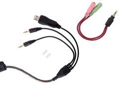 Rampage SN-R5 X-CORE Siyah-Kırmızı Oyuncu Mikrofonlu Kulaklık USB