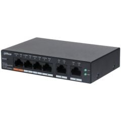 DAHUA CS4006‑4ET‑60 4×10/100 Mbps PoE Port + 2×10/100/1000 Mbps Uplink Port 60 W Toplam PoE Güç Cloud‑Managed Layer‑2 Yönetilebilir PoE Switch