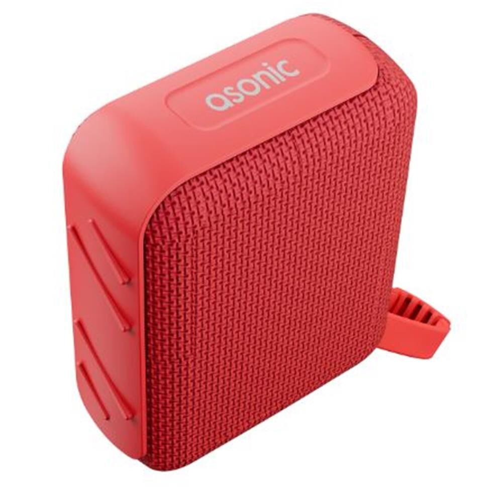 Asonic AS-03 Kırmızı Bluetooth 5.0 5W TWS Destekli USB/TF Kart Girişli 1200mAh Şarj Edilebilir Taşınabilir Hoparlör