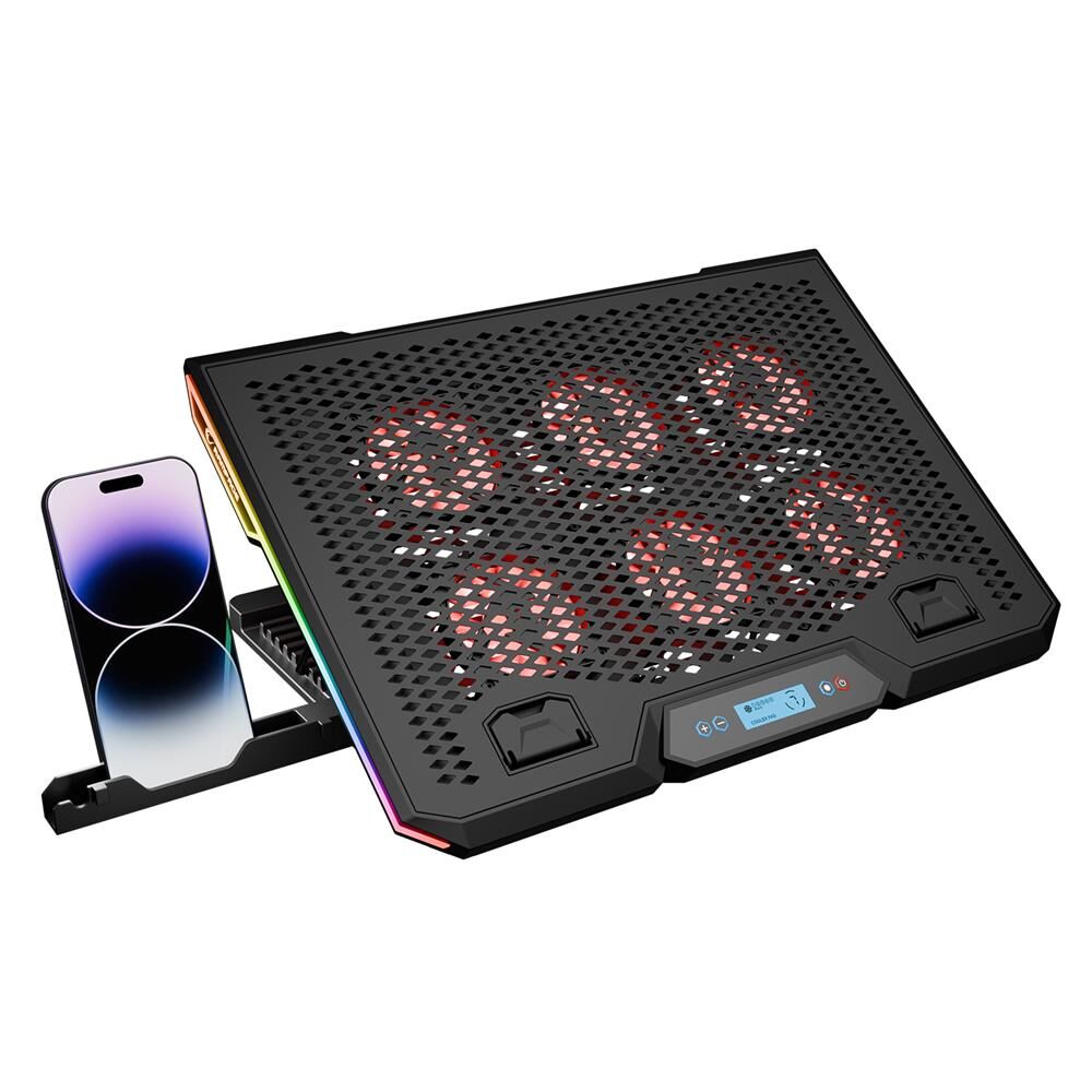 Rampage Blizzard R7 RGB Aydınlatmalı 6 Fanlı LCD Kontrol Panelli 2x USB Port 13 - 15.6 inç Notebook Soğutucu Stand