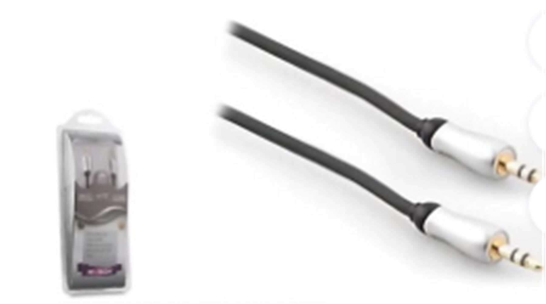 Hytech HY-P510 5 Metre 3.5mm Stereo AUX Erkek to Erkek Ses Kablosu Siyah