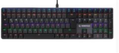 Rampage GRANITE PRO Siyah/Gri Low Profile Blue Switch Rainbow Aydınlatmalı Mekanik Gaming Klavye