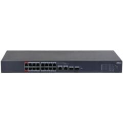 DAHUA CS4218‑16ET‑135 16‑Port 10/100 Mbps PoE RJ45 + 2×Combo 1 GbE RJ45 + 2×Combo 1 GbE SFP Yönetilebilir Layer‑2 135 W PoE Cloud‑Managed Desktop Switch