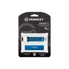 Kingston IronKey Keypad 200 16GB USB 3.2 Gen 1 Donanım Şifrelemeli Flash Bellek - IKKP200/16GB