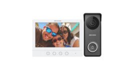 Hikvision DS-KIS213(O-STD) 4 Kablolu HD Video İnterkom Seti (7'' TFT Ekran, 720p Kamera, IP65)
