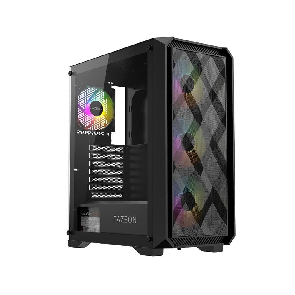Fazeon F4 650W 80+ Bronze 4x120mm ARGB Fanlı Mesh Panel ATX Mid-Tower Bilgisayar Kasası