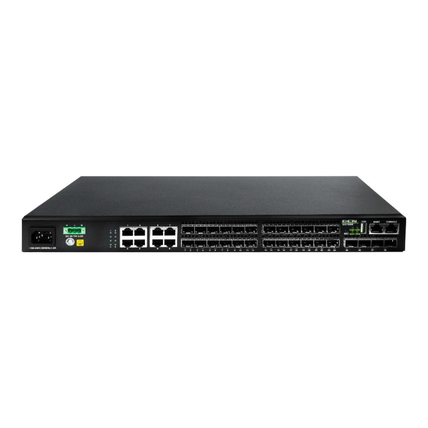 DCN S5750E-28F-SI-R L3 Managed Gigabit Fiber Switch (24 SFP + 8 Combo + 4 10G SFP+)
