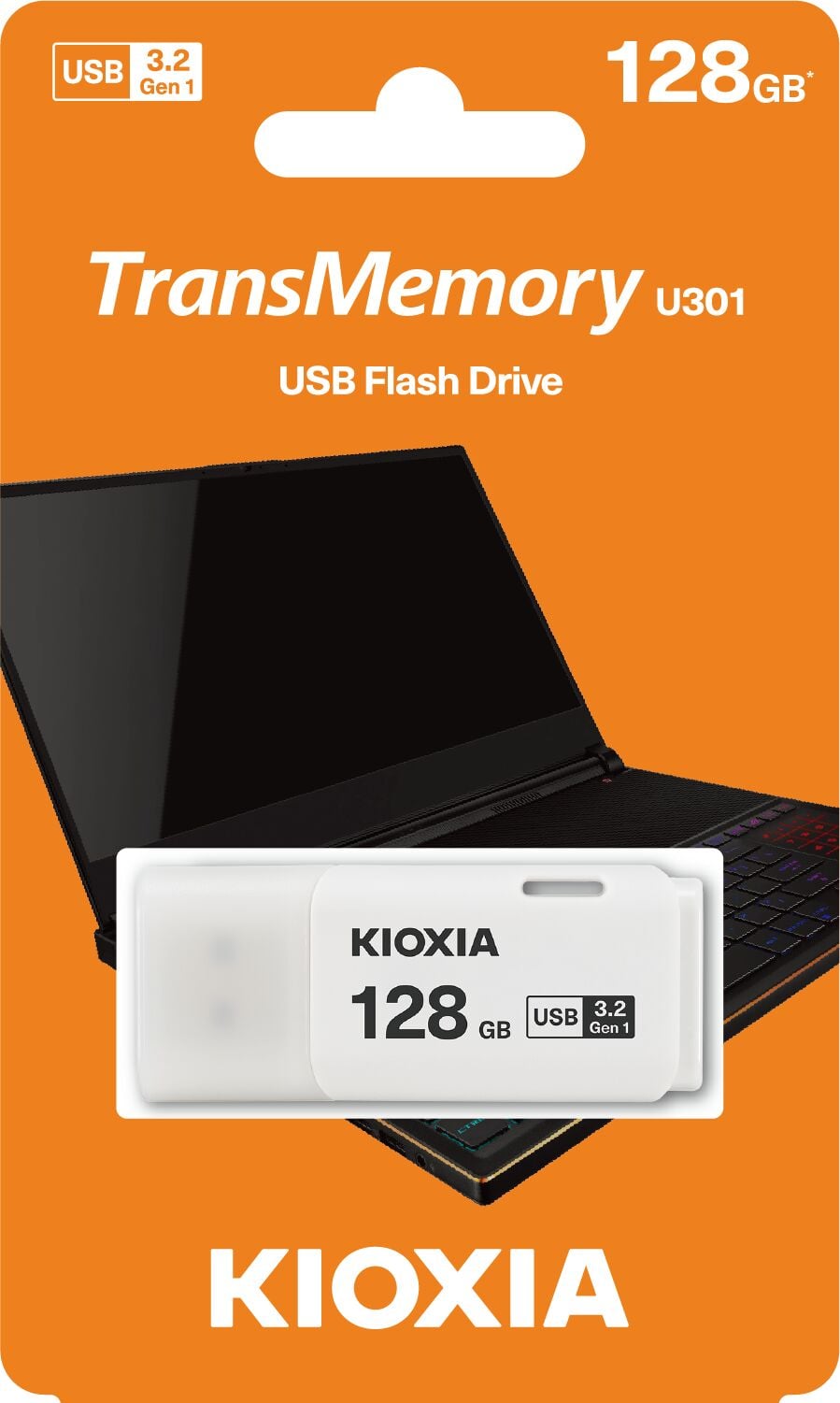 Kioxia TransMemory U301 128GB USB 3.2 Gen 1 Beyaz Flash Bellek LU301W128GG4