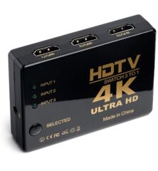 Dark DK-HD-SW3X1 3 Port Giriş - 1 Port Çıkışlı Full HD HDMI Switch (Otomatik ve Manuel Seçici)