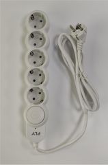Fly 3394-01 5li 2mt Anahtarlı  Akım Korumalı Priz 2500w