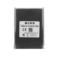 S‑link MSATA TO SATA Harici 2.5'' Siyah HDD Kutusu – mSATA SSD’den SATA 2.5″ HDD Kutu Adaptörü, USB güçsüz bağlantı ile kompakt tasarım