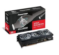 PowerColor Hellhound RX7900XT 20G‑L/OC 20GB GDDR6 320‑Bit AMD Radeon RX 7900 XT DirectX 12 RGB Triple‑Fan Gaming Ekran Kartı