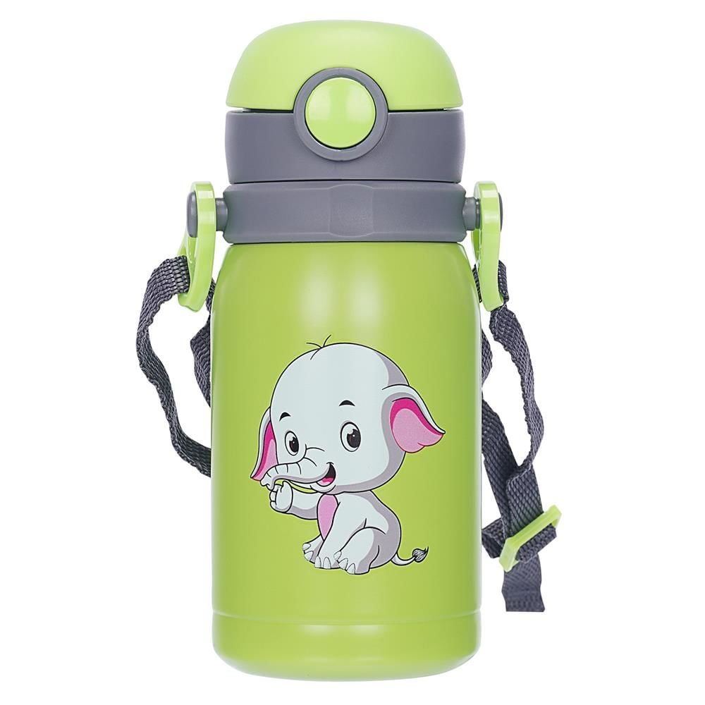 S-link SL-TM06 Yeşil 300ML İç 304 Dış 201 Taşınabilir Paslanmaz Çelik Çocuk Termos Kupa-Bardak