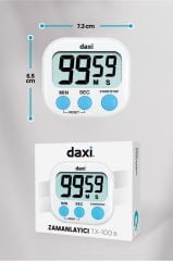 Daxi TX-100 Dijital Masaüstü ve Askılı Kronometre - Beyaz