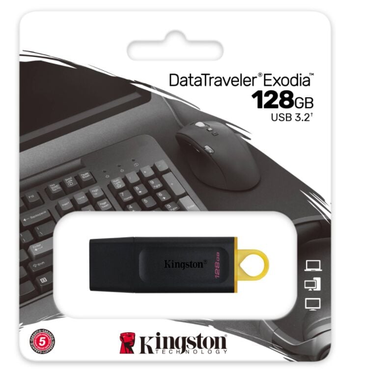 Kingston DataTraveler Exodia 128GB USB 3.2 Gen 1 Flash Bellek DTX/128GB