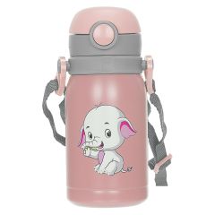 S-link SL-TM06 Pembe 300ML İç 304 Dış 201 Taşınabilir Paslanmaz Çelik Kız Çocuk Termos Kupa-Bardak