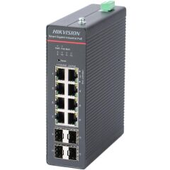 Hikvision DS-3T1512HP-SI-8P4F 8 Port+ 4 Port Gigabit Sfp 240W Endüstriyel Switch